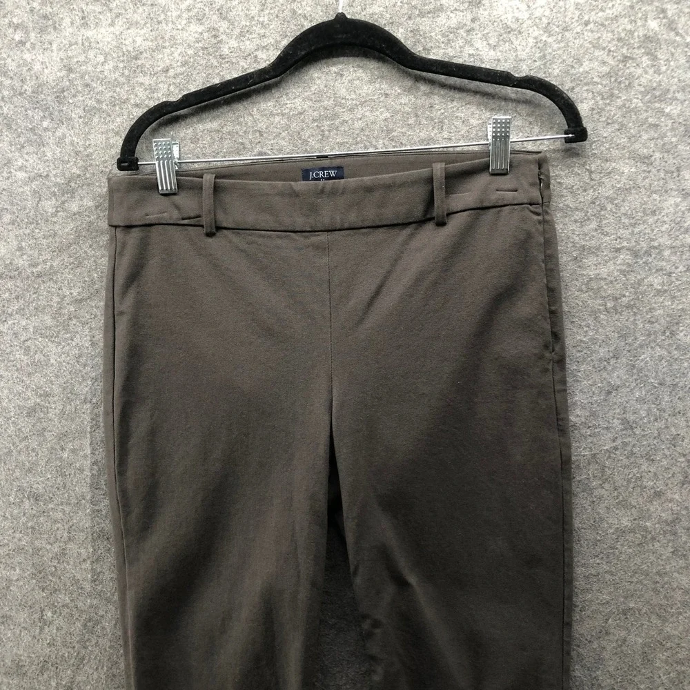 J.Crew Winnie Pant Womens‎ 8 Brown Skinny Fit Stretch Trouser Mid Rise Side Zip